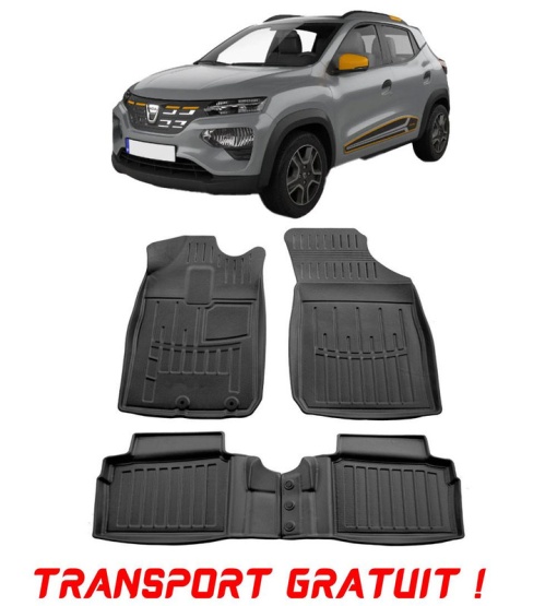 Dacia Spring (2021 - prezent) Set covorase auto cauciuc G.Modern Line 3D transport gratuit