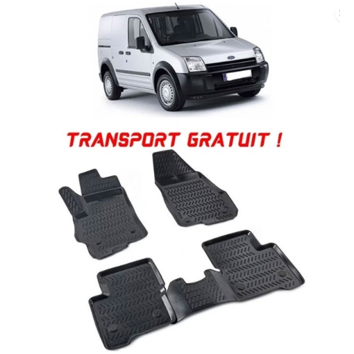 Ford Connect I 2002-2013 Set 4 covorase auto din cauciuc tip tavita premium line 3D - Transport Gratuit!