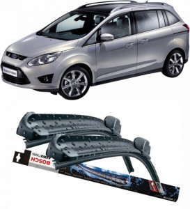 Ford Grand Set 2 stergatoare parbriz Bosch Bosch Aerotwin compatibile cu Ford Grand 2010-2019 (75 cm / 65 cm)