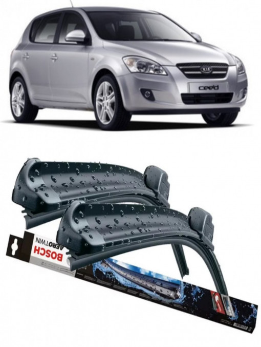 Kia Cee'D Hatchback Set 2 stergatoare parbriz Bosch Aerotwin 600/475mm compatibile cu Kia CEE'D Hatchback (ED) (2006-2012) (60 cm / 45 cm)