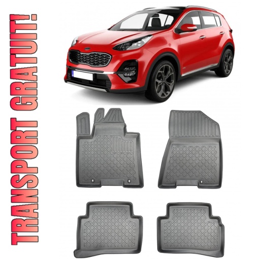 Kia Sportage IV, Suv, Din 01.2016 - Prezent , Set Covorase Auto Tip Tavita Premium 3D, din cauciuc - Img 1