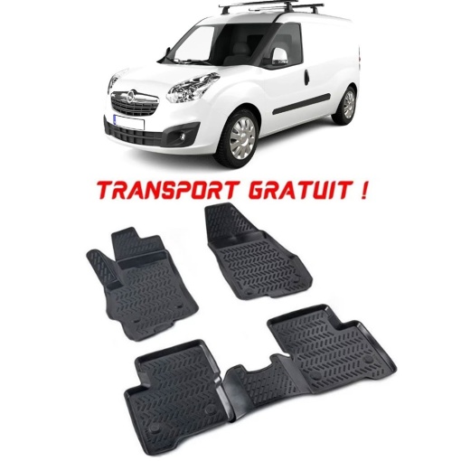 Opel Combo C 2001-2011 Set 2 Covorase Auto (Fata) Cauciuc Tip tavita Premium Line 3D - Transport Gratuit!