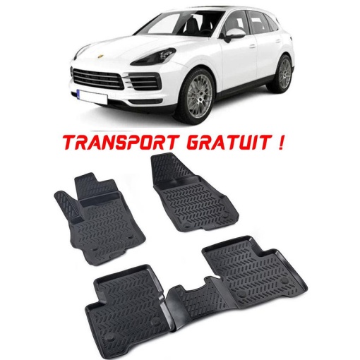 Porsche Cayenne II 2011-2017 Set 4 covorase auto din cauciuc tip tavita premium line 3D - Transport Gratuit!