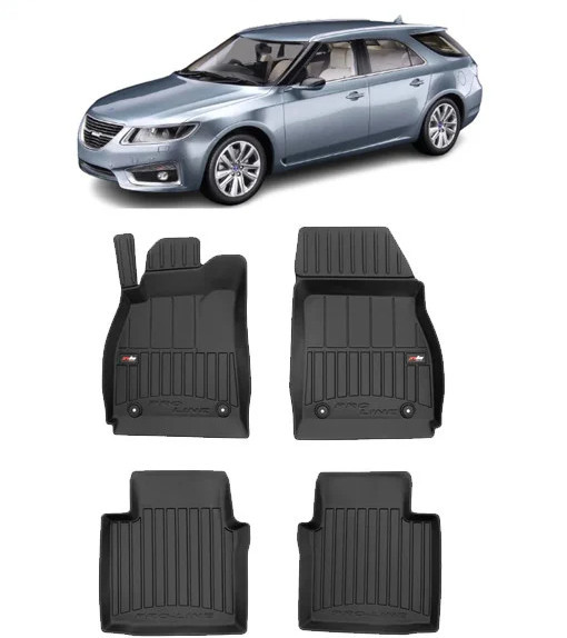 Saab 9-5 Din 07.2010 - 12.2011, Combi , Set Covorase Auto Tip Tavita Premium 3D, din cauciuc