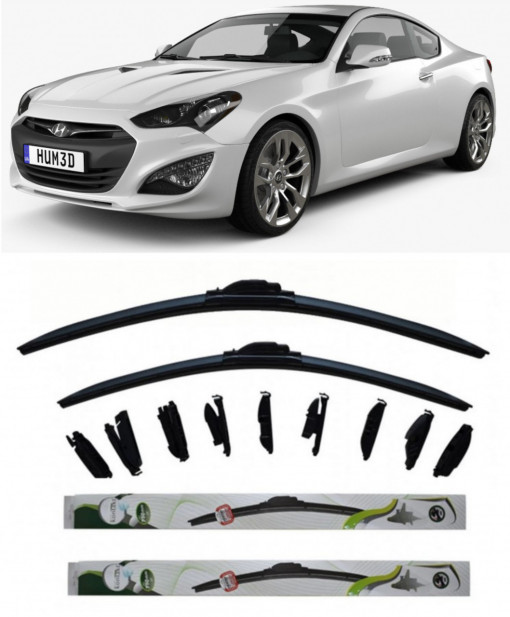Set 2 stergatoare Kontakt Multi Adapter 60 cm/48 cm compatibile cu Hyundai Genesis (Bh) din 2008-2014 (60 cm/48 cm)