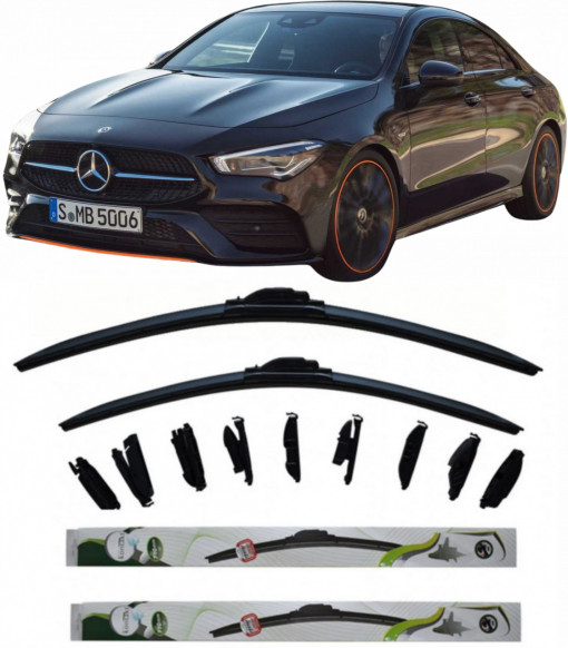 Set 2 stergatoare Kontakt Multi Adapter 60 cm/48 cm compatibile cu Mercedes-Benz Cla (C118) din 2019 (60 cm/48 cm)