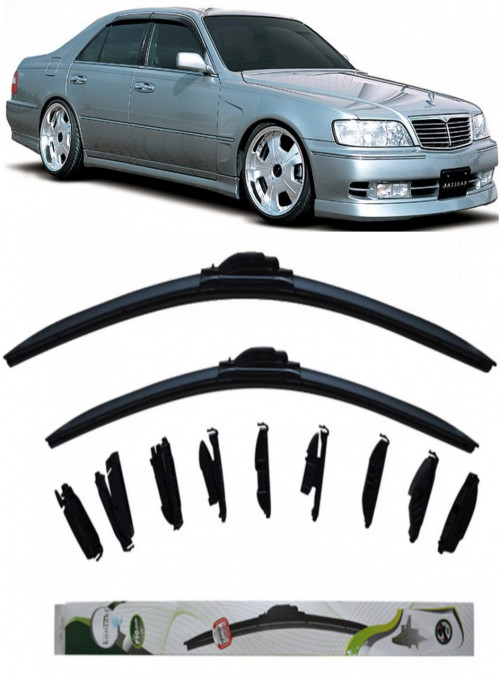 Set 2 stergatoare Kontakt Multi Adapter 60 cm/53 cm compatibile cu Infiniti Q45 Ii (Fy33) din 1997-2001 (60 cm/53 cm)