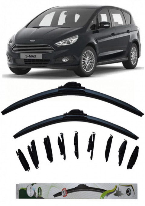 Set 2 stergatoare Kontakt Multi Adapter 71 cm/65 cm compatibile cu Ford S-Max Van (Wa6) din 2007-2014 (71 cm/65 cm)