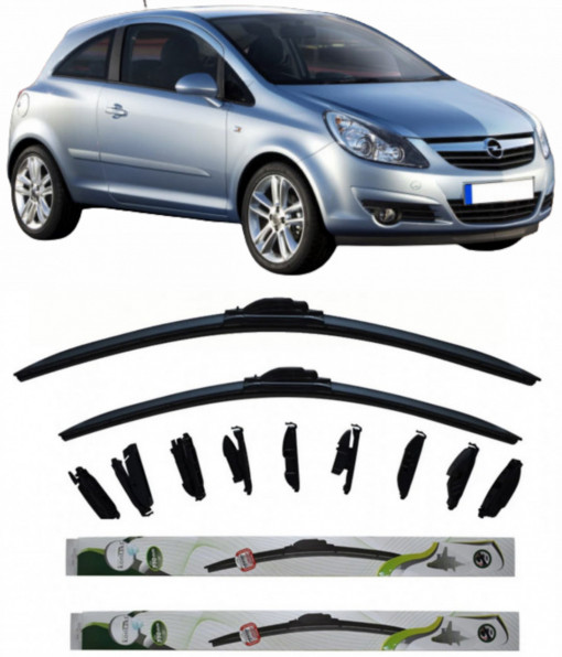 Set 2 stergatoare MultiAdapter 65cm/38cm compatibile cu Opel CORSA D Hatchback Van (S07) (2006-2014) (65 cm/38 cm)