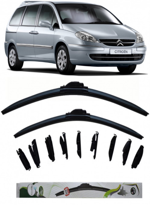 Set 2 stergatoare MultiAdapter cm/cm compatibile cu Citroen C8 (2002) (65 cm/65 cm)