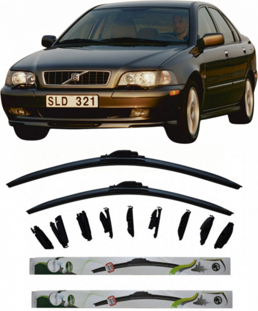 Set 2 stergatoare MultiAdapter cm/cm compatibile cu Volvo S40 1 I (1995 - 2004 ) (50 cm/50 cm)
