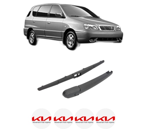 Set brat stergator spate cu lamela pentru KIA CARENS I MPV (FC, FJ) din 2002-2007, pentru spate, din cauciuc siliconat rezistent, 4 stickere auto KIA