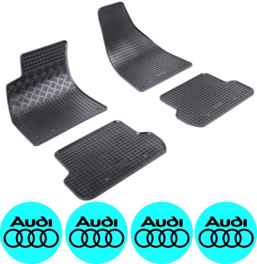 Set covorase Audi A4 B6 Sedan 11.2001 - 10.2004 si 4 stickere rotunde Audi