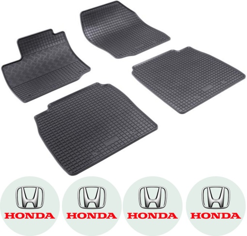 Set covorase Honda Civic hatchback 5D 2012 - 2017 si 4 stickere rotunde Honda