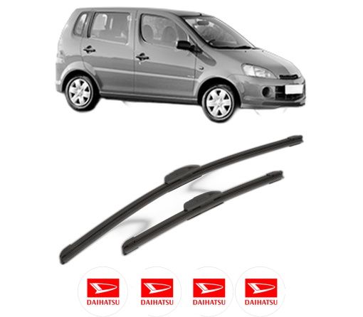 Set stergatoare DAIHATSU YRV (M2) din 2001-2002, pentru parbriz auto, 2 bucati, Bosch Aerotwin Retrofit, din cauciuc siliconat rezistent, 4 Stickere Auto DAIHATSU