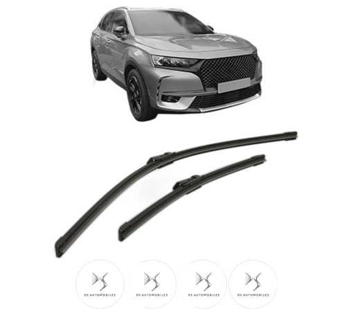 Set stergatoare DS DS 7 Crossback (J4_, JR_, JC_) din 2017-2022, pentru parbriz auto, 2 bucati, Bosch Aerotwin, din cauciuc siliconat rezistent, 4 Stickere Auto DS