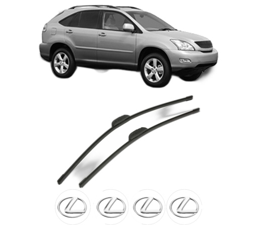 Set stergatoare LEXUS RX (_U3_) din 2003-2006, pentru parbriz auto, 2 bucati, Bosch Aerotwin Retrofit, din cauciuc siliconat rezistent, 4 Stickere Auto LEXUS