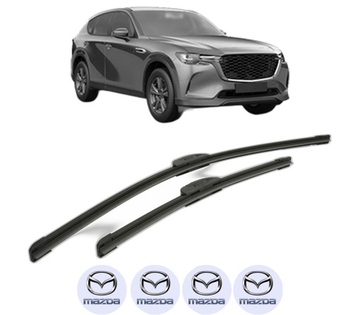 Set stergatoare MAZDA CX-60 (KH_) din 2022, pentru parbriz auto, 2 bucati, Bosch Aerotwin Retrofit, din cauciuc siliconat rezistent, 4 Stickere Auto MAZDA