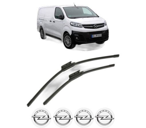 Set stergatoare OPEL VIVARO C Platform Cabin (K0) din 2020-2024, pentru parbriz auto, 2 bucati, Bosch Aerotwin, din cauciuc siliconat rezistent, 4 Stickere Auto OPEL