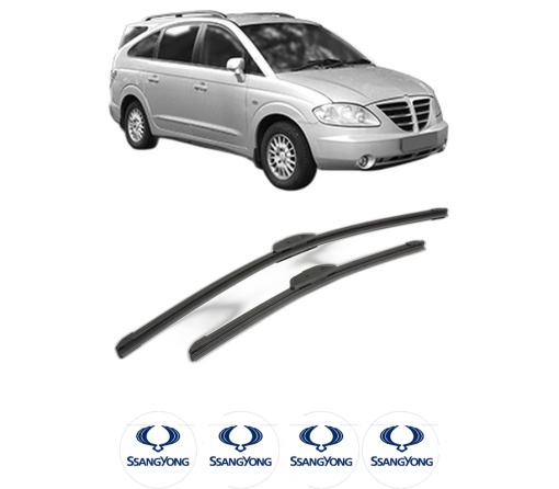 Set stergatoare SSANGYONG STAVIC din 2013, pentru parbriz auto, 2 bucati, Bosch Aerotwin Retrofit, din cauciuc siliconat rezistent, 4 Stickere Auto SSANGYONG