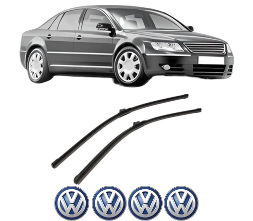 Set stergatoare Volkswagen PHAETON (3D1, 3D2, 3D3, 3D4, 3D6, 3D7, 3D8, 3D9) din 2002-2013, pentru parbriz auto, 2 bucati, Bosch Aerotwin, din cauciuc siliconat rezistent, 4 Stickere Auto Volkswagen