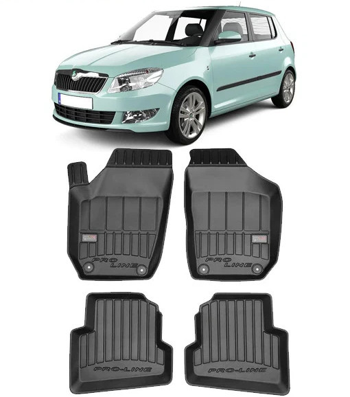 Skoda Fabia II, Combi, Din 03.2007 - 10.2014 , Set Covorase Auto Tip Tavita Premium 3D, din cauciuc