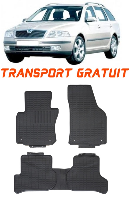 Skoda Octavia II Combi break Clasic din 2004 pana 2013 Set 5 covorase auto cauciuc