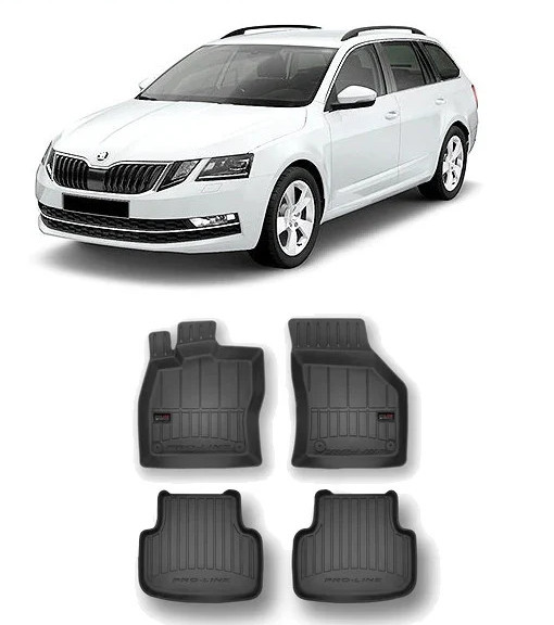 Skoda Octavia III, Combi, Din 05.2013 - 05.2020 , Set Covorase Auto Tip Tavita Premium 3D, din cauciuc
