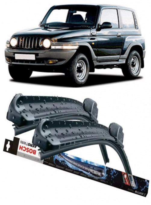 Ssangyong Korando Set 2 stergatoare parbriz Bosch Bosch Aerotwin 45 cm/45 cm compatibile cu Ssangyong Korando (Kj) din 1996-2006 (45 cm / 45 cm)