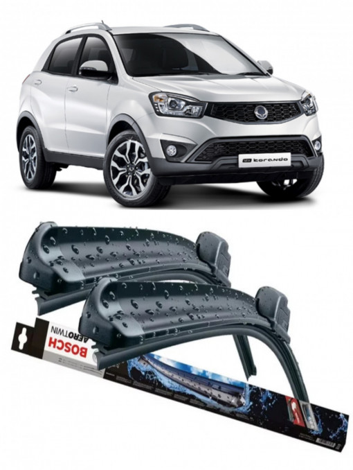 Ssangyong Korando Van Set 2 stergatoare parbriz Bosch Aerotwin 600/475mm compatibile cu Ssangyong KORANDO VAN (2015) (60 cm / 40 cm)