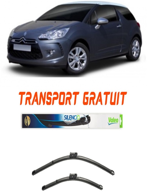 Stergatoare Ds Ds3 Set 2 stergatoare parbriz Valeo 60 cm/40 cm pentru Ds Ds 3 (Sa_) din 2015-2019 (60 cm / 40 cm)