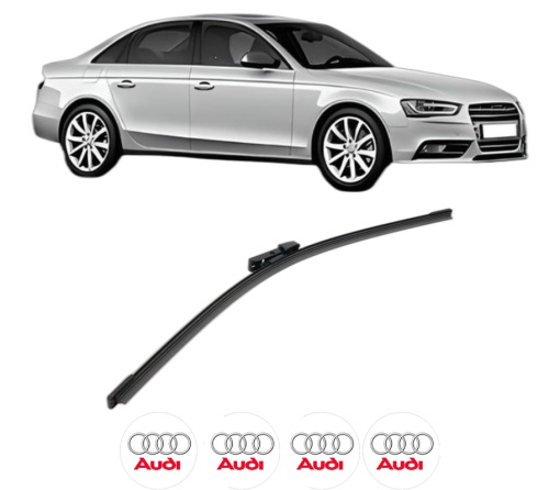 Stergator lamela spate AUDI A4 B8 (8K2) din 2008 - 2015, pentru luneta auto, Bosch Aerotwin, din cauciuc siliconat rezistent, 4 Stickere Auto AUDI