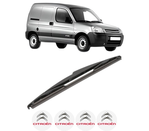 Stergator lamela spate CITROEN BERLINGO / BERLINGO FIRST Box Body/MPV (M_) din 1996 - 2011, pentru luneta auto, Valeo Silencio, din cauciuc siliconat rezistent, 4 Stickere Auto CITROEN