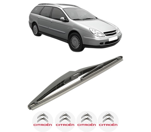 Stergator lamela spate CITROEN C5 I Break (DE_) din 2001 - 2004, pentru luneta auto, Bosch Twin, din cauciuc siliconat rezistent, 4 Stickere Auto CITROEN