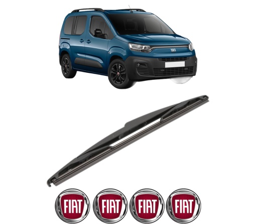 Stergator lamela spate FIAT DOBLO MPV (510_, 511_, 360_, 361_) din 2022 - 2023, pentru luneta auto, Valeo Silencio, din cauciuc siliconat rezistent, 4 Stickere Auto FIAT
