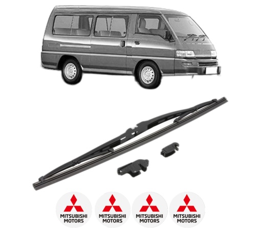 Stergator lamela spate MITSUBISHI L 300 III Bus (P0_W, P1_W, P2_W, P3_W) din 1986 - 2004, pentru luneta auto, Valeo Silencio, din cauciuc siliconat rezistent, 4 Stickere Auto MITSUBISHI