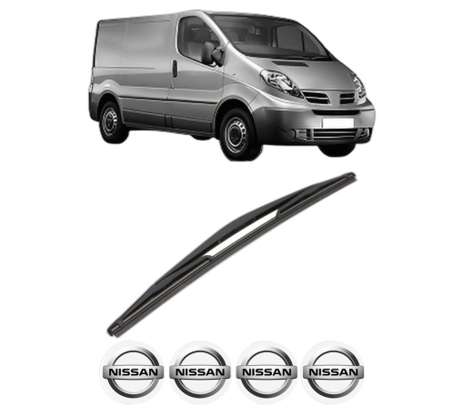 Stergator lamela spate NISSAN PRIMASTAR Van (X83) din 2002, pentru luneta auto, Valeo Silencio, din cauciuc siliconat rezistent, 4 Stickere Auto NISSAN