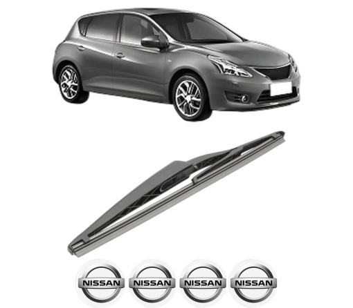 Stergator lamela spate NISSAN PULSAR Hatchback (C13) din 2012, pentru luneta auto, Bosch Twin, din cauciuc siliconat rezistent, 4 Stickere Auto NISSAN