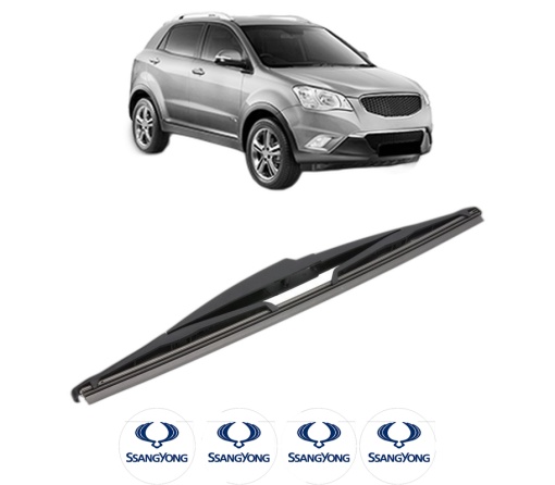 Stergator lamela spate SSANGYONG KORANDO (CK) din 2010, pentru luneta auto, Valeo Silencio, din cauciuc siliconat rezistent, 4 Stickere Auto SSANGYONG