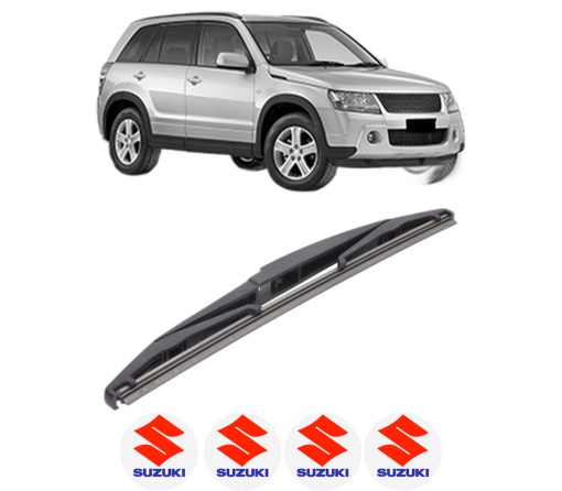 Stergator lamela spate SUZUKI GRAND VITARA II (JT, TE, TD) din 2005 - 2015, pentru luneta auto, Bosch Twin, din cauciuc siliconat rezistent, 4 Stickere Auto SUZUKI