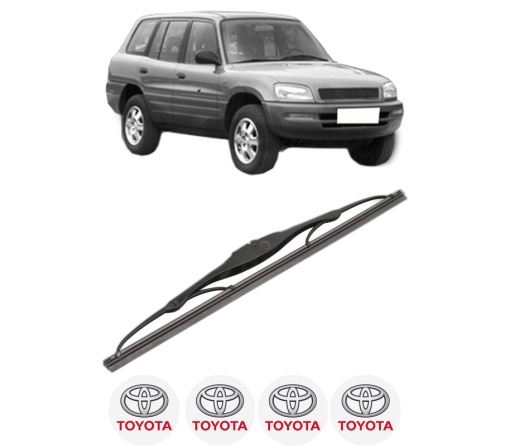 Stergator lamela spate TOYOTA RAV 4 I (_A1_) din 1994 - 2000, pentru luneta auto, Valeo Silencio, din cauciuc siliconat rezistent, 4 Stickere Auto TOYOTA