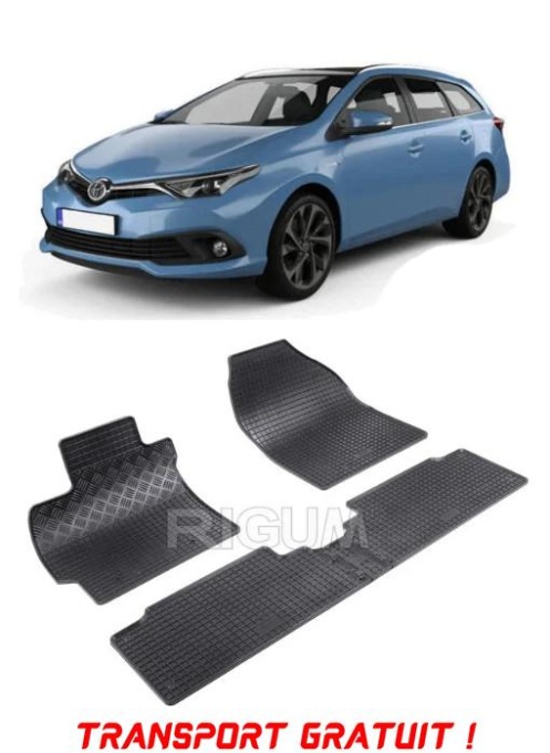 Toyota Auris I, Hatchback, fabricat din 01.2007 - 12.2012, set covorase auto dedicate, din cauciuc 100% Premium - Transport Gratuit