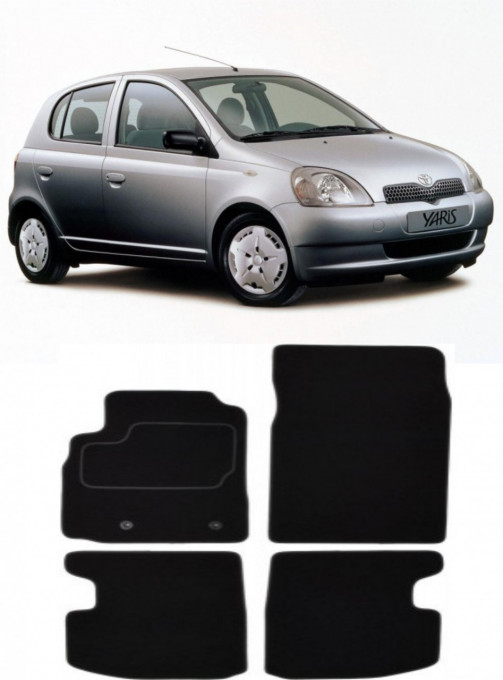 Toyota Yaris I Set covorase auto din mocheta premium, dedicate pentru Toyota Yaris I fabricat intre 1999-2005, calitate extra