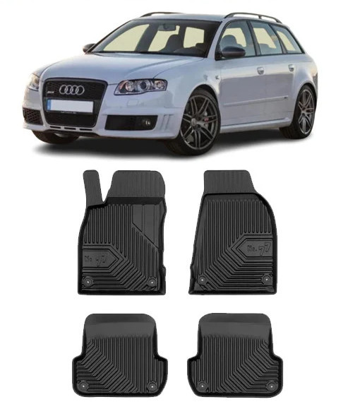Audi A4 Rs4 Quattro Din 2006 - 2008, Combi , Set Covorase Auto Tip Tavita Premium 3D, din cauciuc