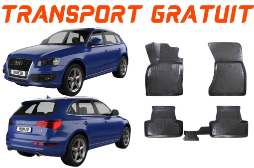 Audi Q5 (Typ 8R) I 2008-2017 Set 4 covorase auto din cauciuc tip tavita premium line 3D