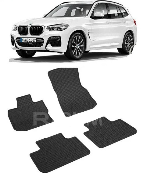 Bmw X3 G01, Suv, fabricat din 11.2017 - Prezent, set covorase auto dedicate, din cauciuc 100% Premium