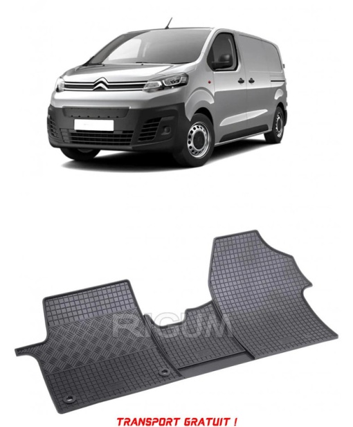Citroen E-Jumpy fabricat din 10.2020 - Prezent, Van, 2-3 Locuri, set covorase auto dedicate, din cauciuc 100% Premium - Transport Gratuit