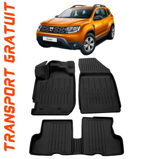 Dacia Duster (2018 - prezent) Set covorase auto cauciuc G.Modern Line 3D