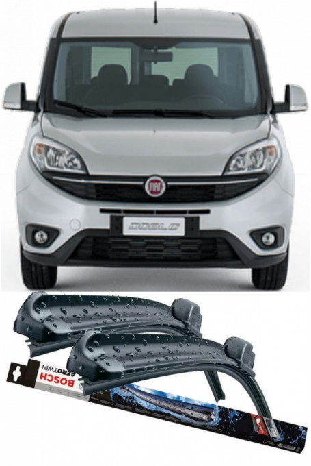 Fiat Doblo Set 2 stergatoare parbriz Bosch Bosch Aerotwin 60 cm/40 cm compatibile cu Fiat Doblo Bus (263_) din 2010 (60 cm / 40 cm)