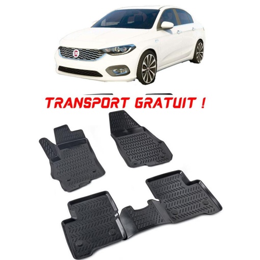 Fiat Egea II 2015- Set 4 covorase auto din cauciuc tip tavita premium line 3D - Transport Gratuit!